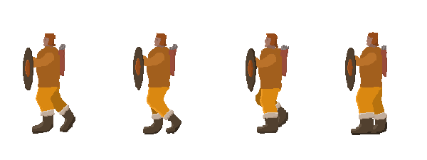 Ygritte sprite sheet walking cycle